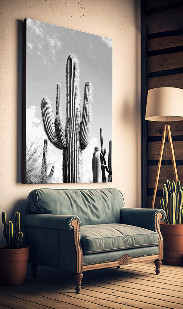 Saguaro Cactus Desert Landscape Watercolor Print Colorful Wall Art Southwest Gift Beautiful Nature Home Decor