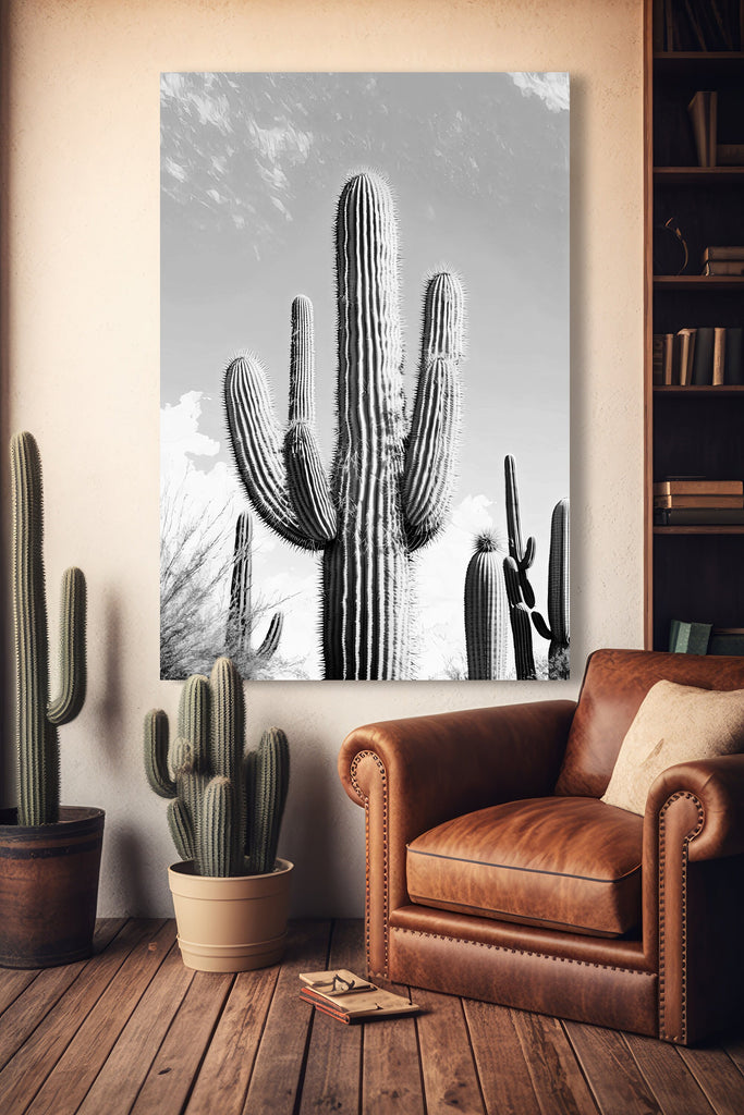 Saguaro Cactus Desert Landscape Watercolor Print Colorful Wall Art Southwest Gift Beautiful Nature Home Decor