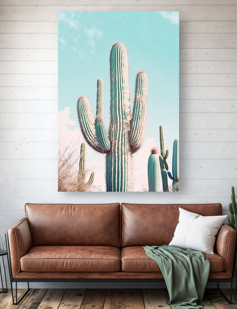 Saguaro Cactus Desert Landscape Watercolor Print Colorful Wall Art Southwest Gift Beautiful Nature Home Decor