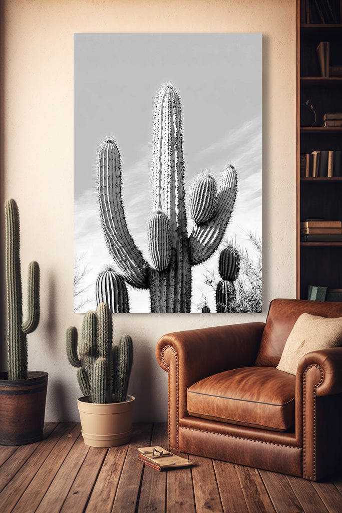 Saguaro Cactus Desert Landscape Watercolor Print Colorful Wall Art Southwest Gift Beautiful Nature Home Decor