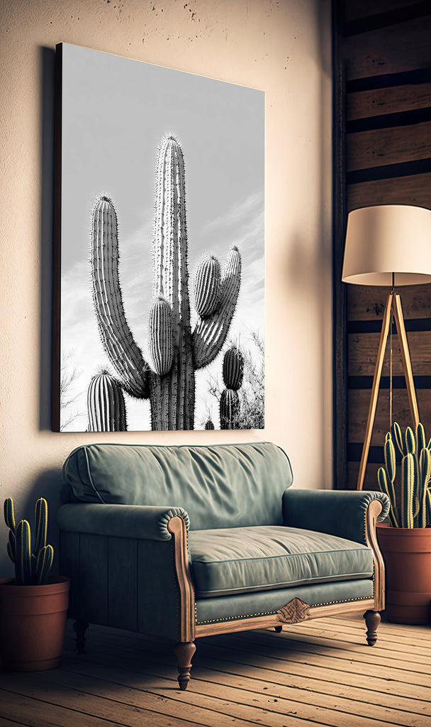 Saguaro Cactus Desert Landscape Watercolor Print Colorful Wall Art Southwest Gift Beautiful Nature Home Decor