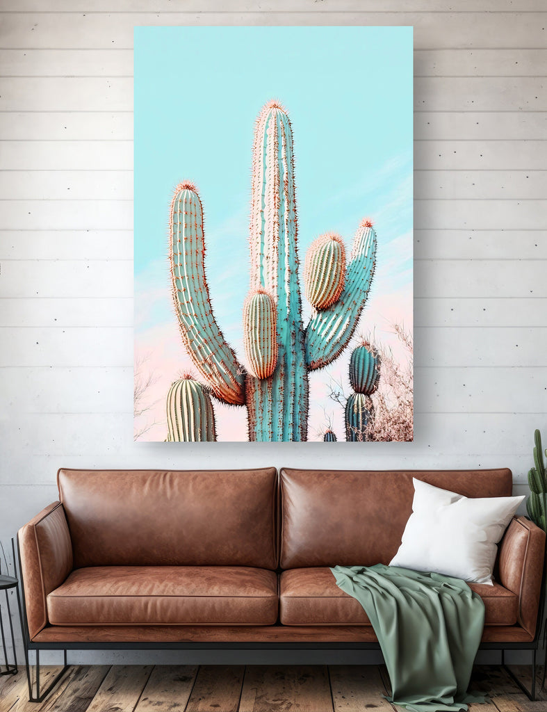 Saguaro Cactus Desert Landscape Watercolor Print Colorful Wall Art Southwest Gift Beautiful Nature Home Decor