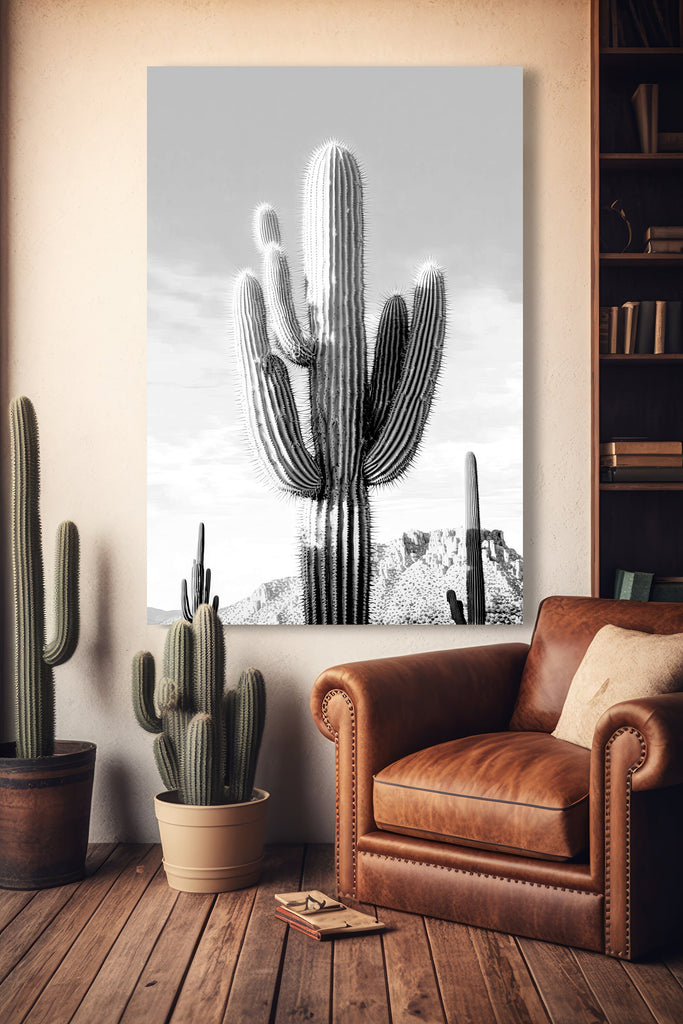 Saguaro Cactus Desert Landscape Watercolor Print Colorful Wall Art Southwest Gift Beautiful Nature Home Decor