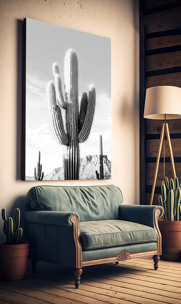 Saguaro Cactus Desert Landscape Watercolor Print Colorful Wall Art Southwest Gift Beautiful Nature Home Decor