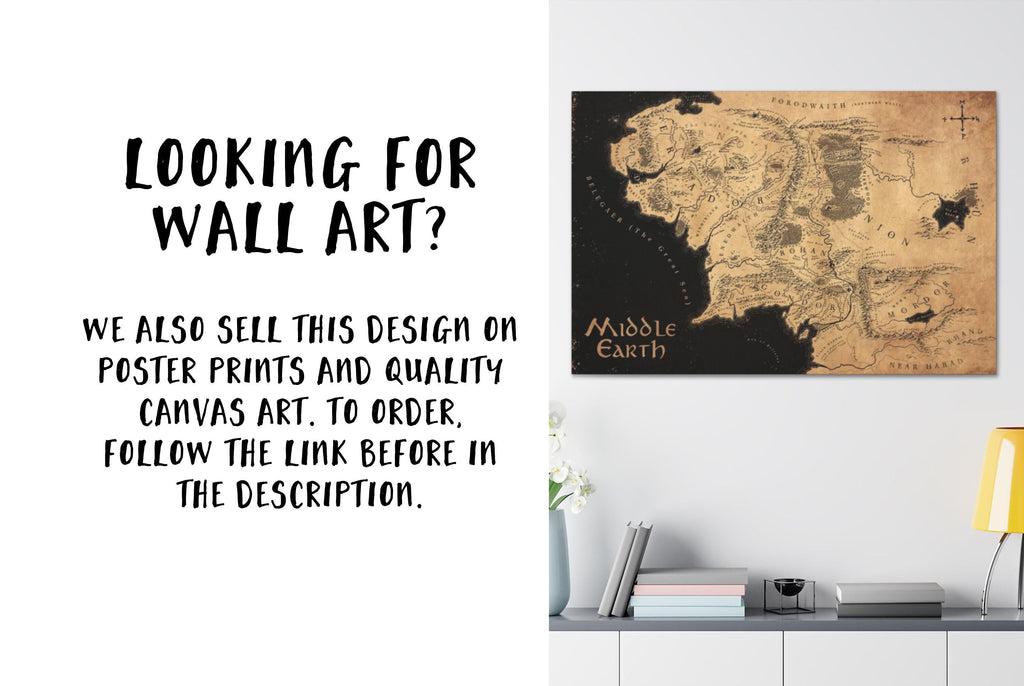 Tolkien Fantasy Map Desk Mat, Epic Adventure Mouse Pad, Nerdy Mythical Gifts, Fantasy Home Office Decor