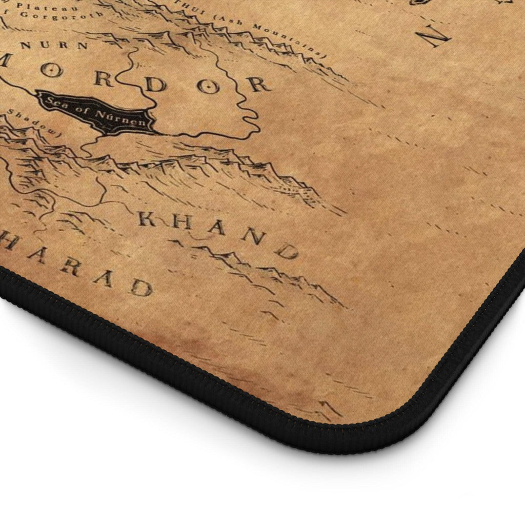 Tolkien Fantasy Map Desk Mat, Epic Adventure Mouse Pad, Nerdy Mythical Gifts, Fantasy Home Office Decor