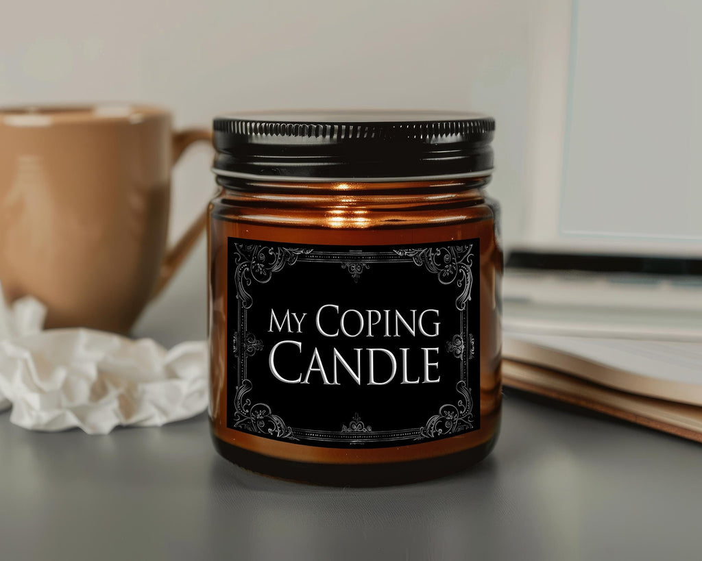 Funny Stress Candle - My Coping Candle - Emotional Support Gift, Mental Health Soy Candle, Self-Care Gift for Her, Anxiety Relief Home Decor