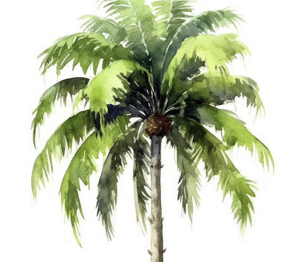 Palm Tree Botanical Art Prints Coastal Wall Art Watercolor Nature Inspired Island Summer Gift Beach House Decor