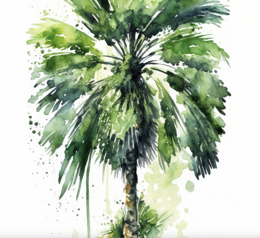 Palm Tree Botanical Art Prints Coastal Wall Art Watercolor Nature Inspired Island Summer Gift Beach House Decor