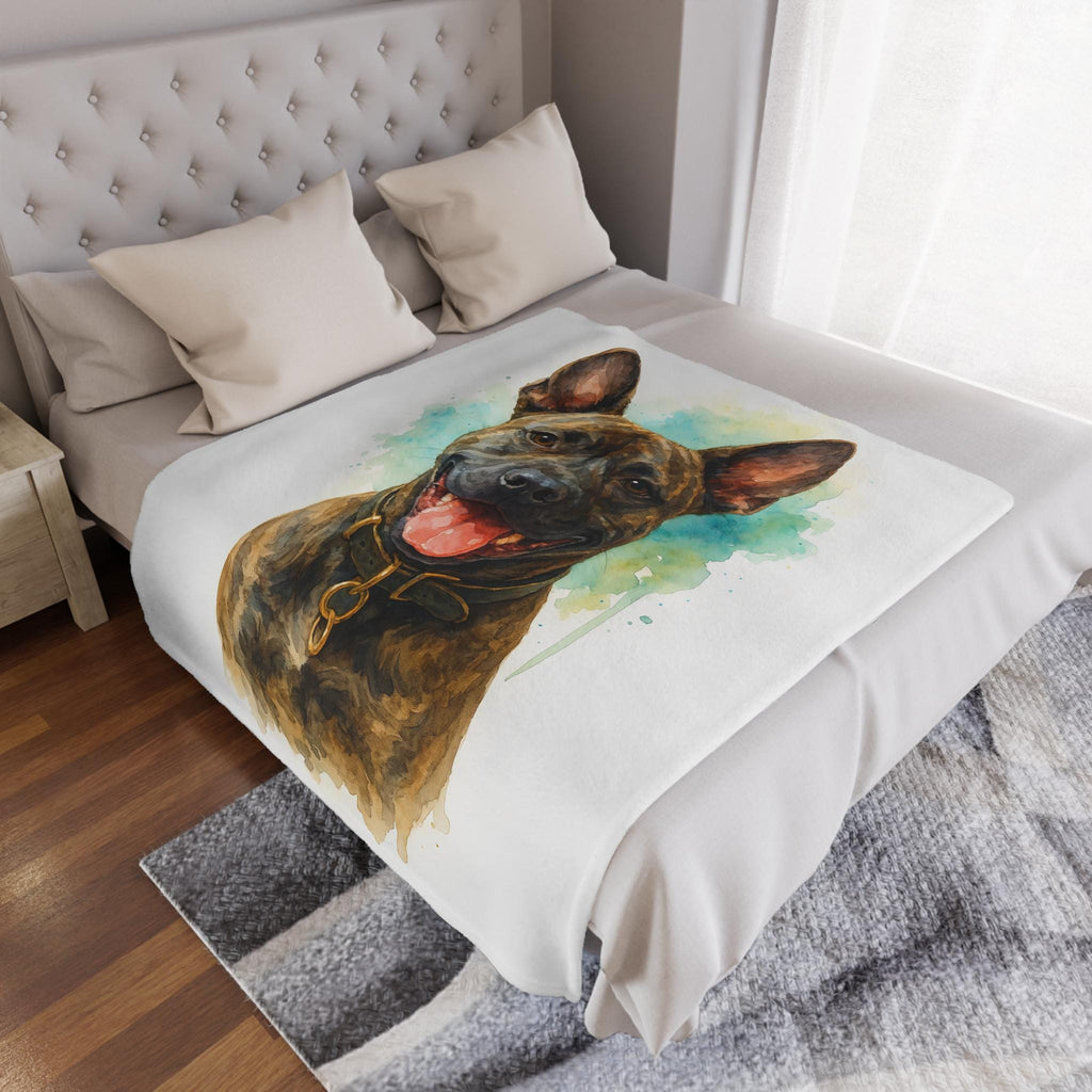 Custom Watercolor Blanket From Photo, Family Portrait, Pet Lover Blanket, Unique Wedding Gift, Personalized Home Decor.