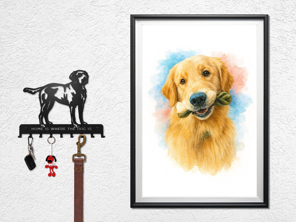 Custom Pet Watercolor Portrait From Photo, Dog or Cat Memorial Art, Personalized Pet Lover Gift, Animal Wall Art Keepsake Decor