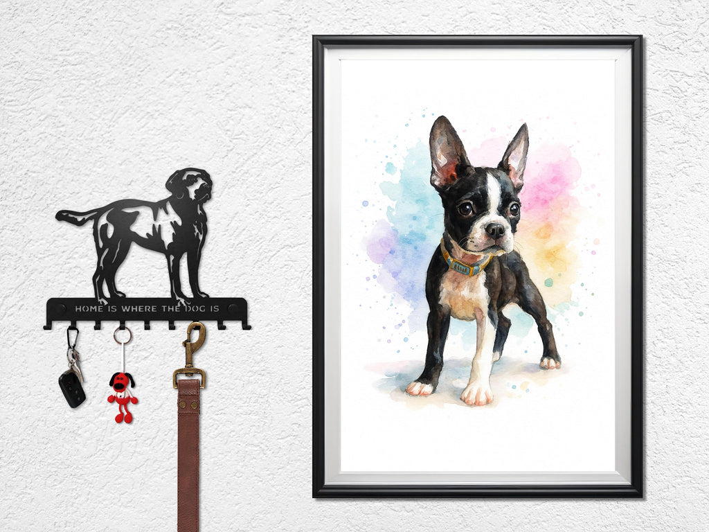 Custom Pet Watercolor Portrait From Photo, Dog or Cat Memorial Art, Personalized Pet Lover Gift, Animal Wall Art Keepsake Decor