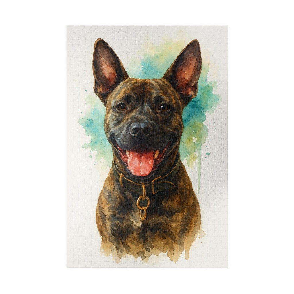 Custom Pet Jigsaw Puzzle, Personalized Dog or Cat Memorial Gift, Unique Pet Lover Keepsake, Watercolor Puzzle (110, 252, 500, 1014 pieces)