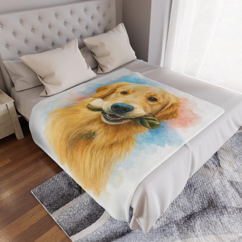 Custom Cat Pet Watercolor Blanket from Photo, Personalized Kitten Memorial Gift, Fleece Minky or Sherpa Throw, Unique Cat Lover Keepsake