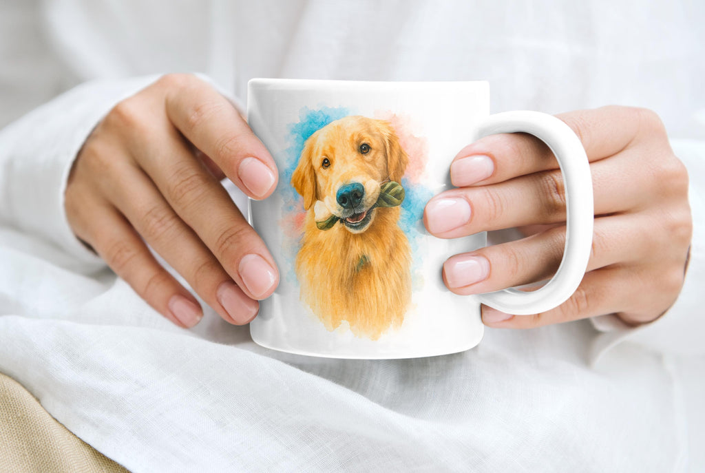 Custom Pet Watercolor Mug from Photo, Personalized Dog or Cat Lover Gift, Pet Memorial Coffee Cup, Unique Keepsake for Pet Parents