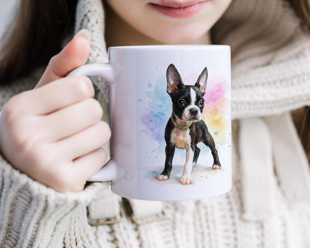 Custom Pet Watercolor Mug from Photo, Personalized Dog or Cat Lover Gift, Pet Memorial Coffee Cup, Unique Keepsake for Pet Parents