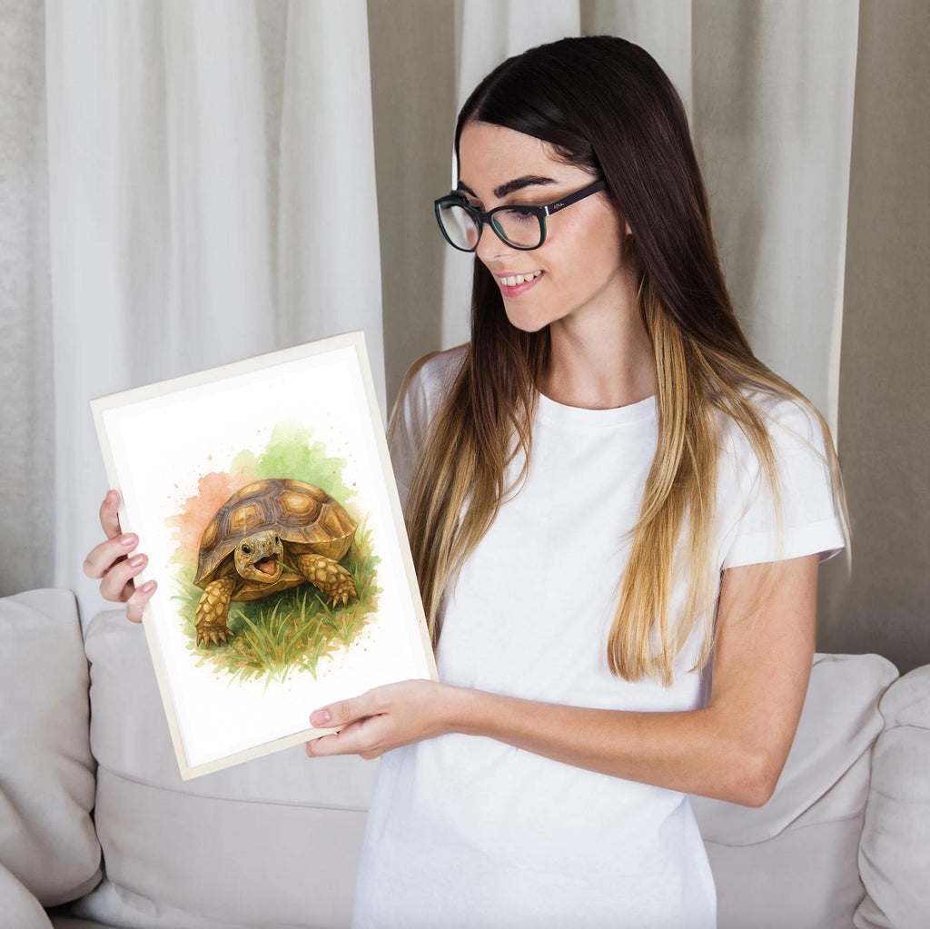 Personalized Reptile Pet Portrait from Photo, Custom Snake or Lizard Watercolor Art, Bearded Dragon Wall Print, Unique Exotic Animal Gift