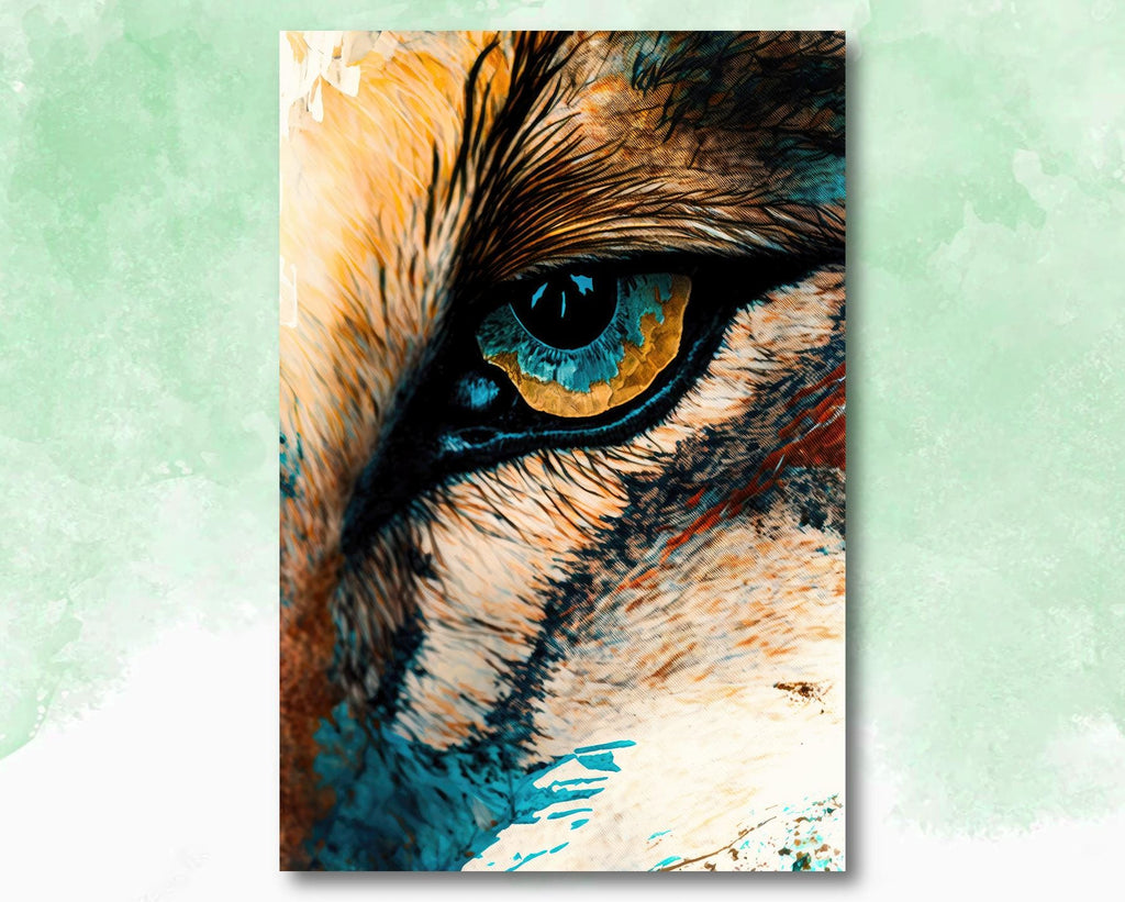 Watercolor Wolf Print, Forest Animal Wall Art Poster, Nature Wildlife Canvas Gift, Wild Woodland Painting, Rustic Lodge Home Decor
