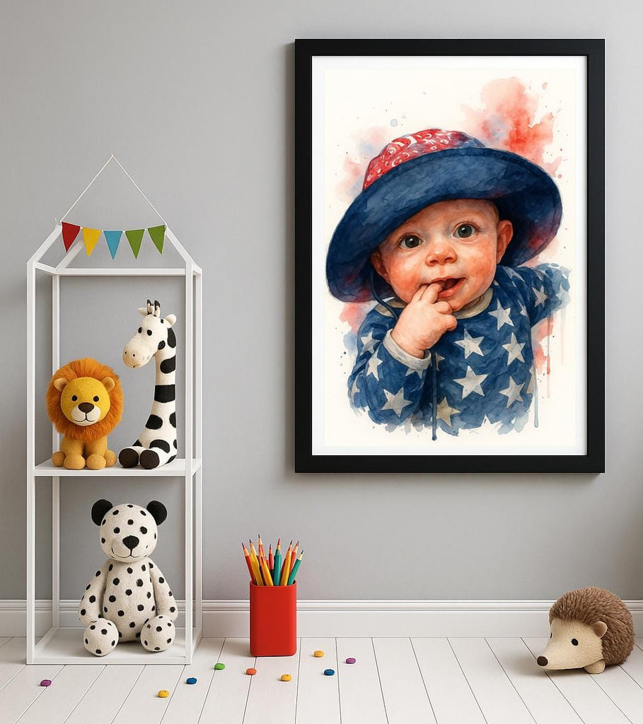 Custom Watercolor Portrait From Photo, Family painting, Pet Wall Art, Wedding Canvas, Unique and Personalized Gift Home Decor