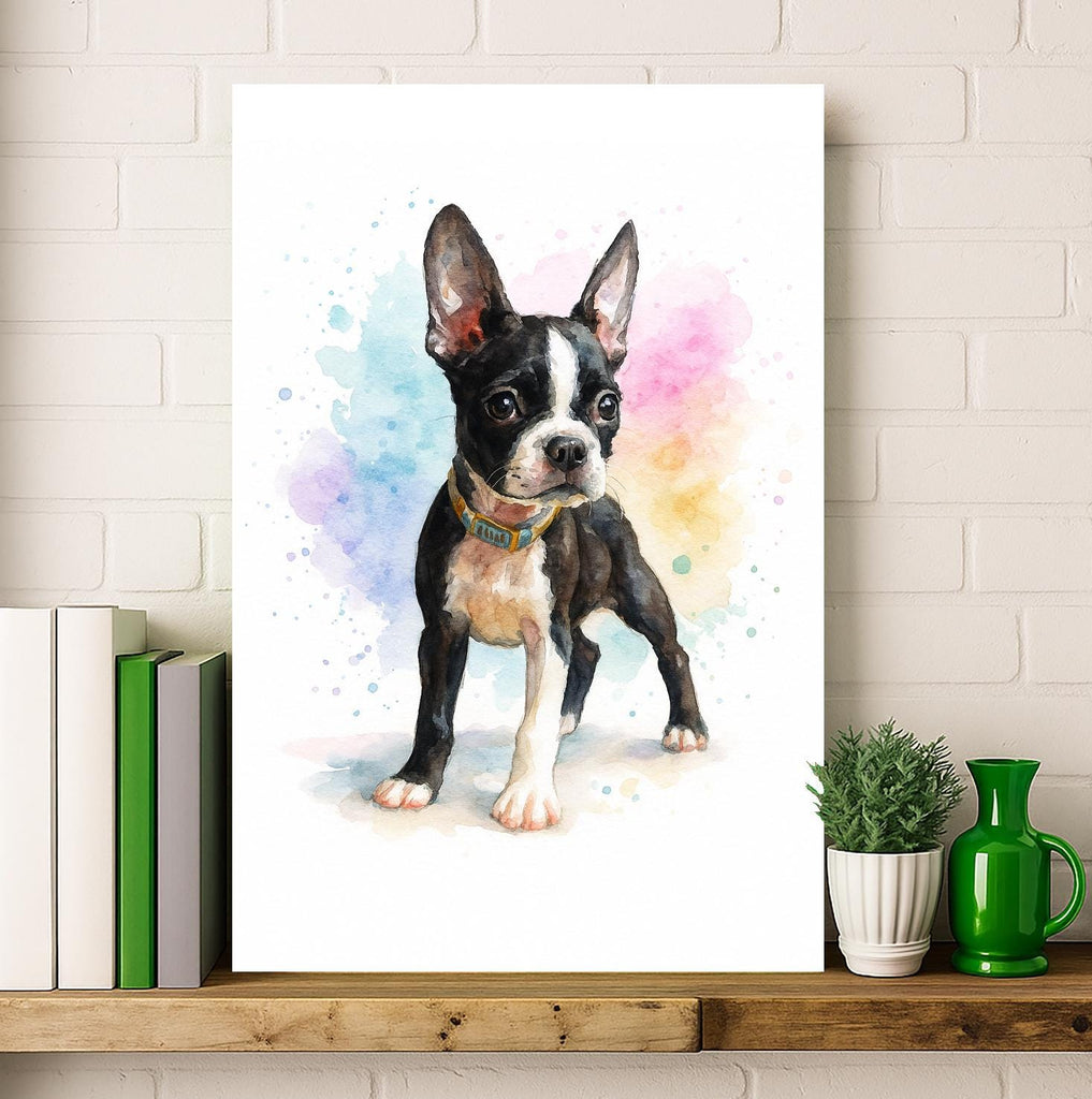 Custom Dog Pet Watercolor Portrait From Photo, Unique Dog Memorial Art, Personalized Pet Lover Gift, Animal Wall Art Keepsake Home Decor