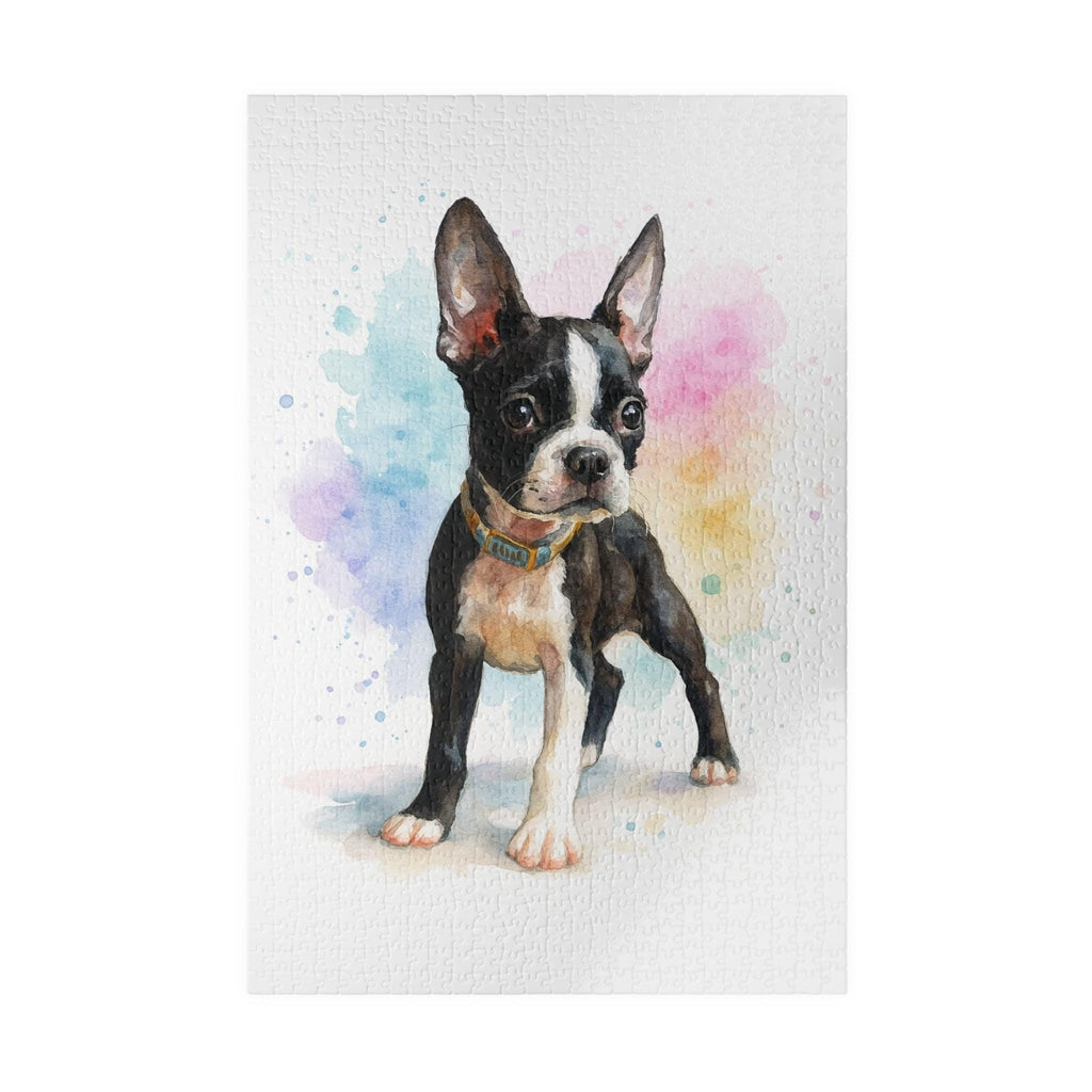 Custom Pet Jigsaw Puzzle, Personalized Dog or Cat Memorial Gift, Unique Pet Lover Keepsake, Watercolor Puzzle (110, 252, 500, 1014 pieces)