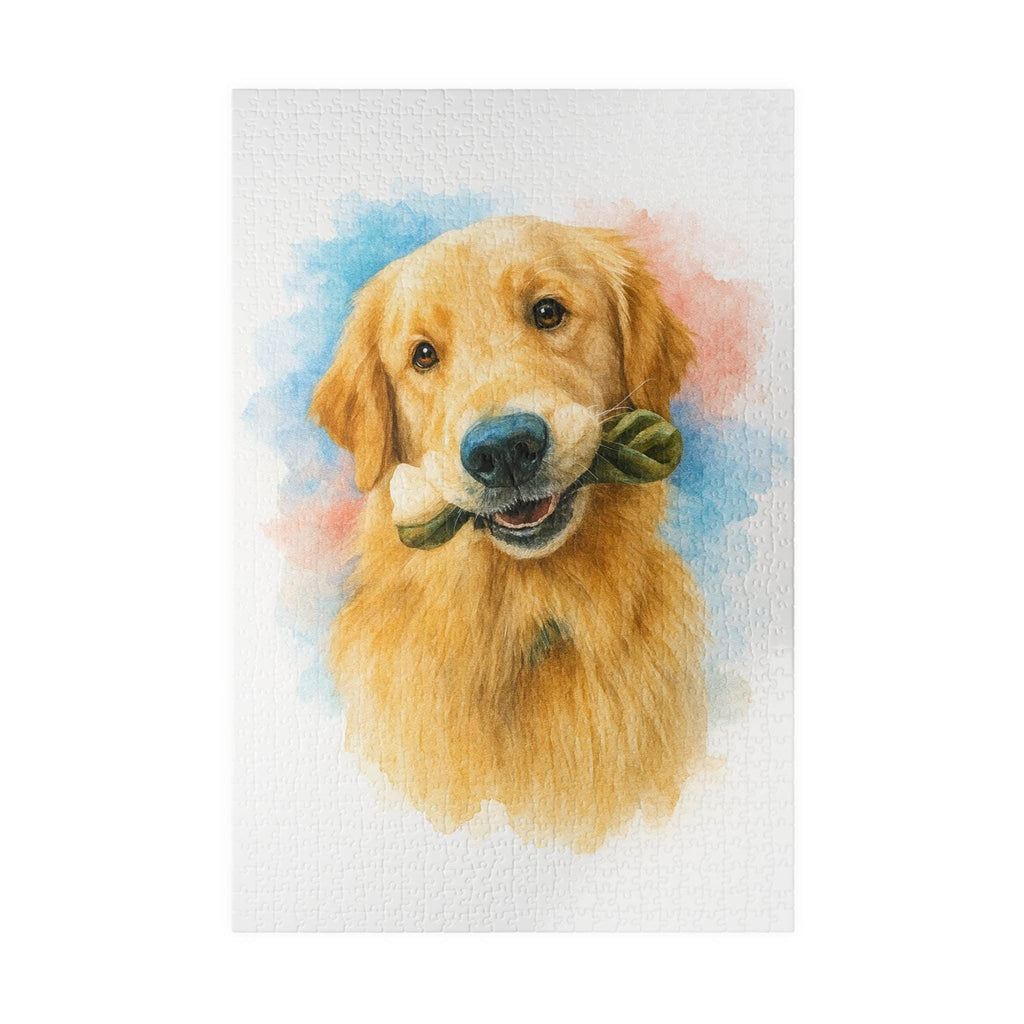 Custom Pet Jigsaw Puzzle, Personalized Dog or Cat Memorial Gift, Unique Pet Lover Keepsake, Watercolor Puzzle (110, 252, 500, 1014 pieces)