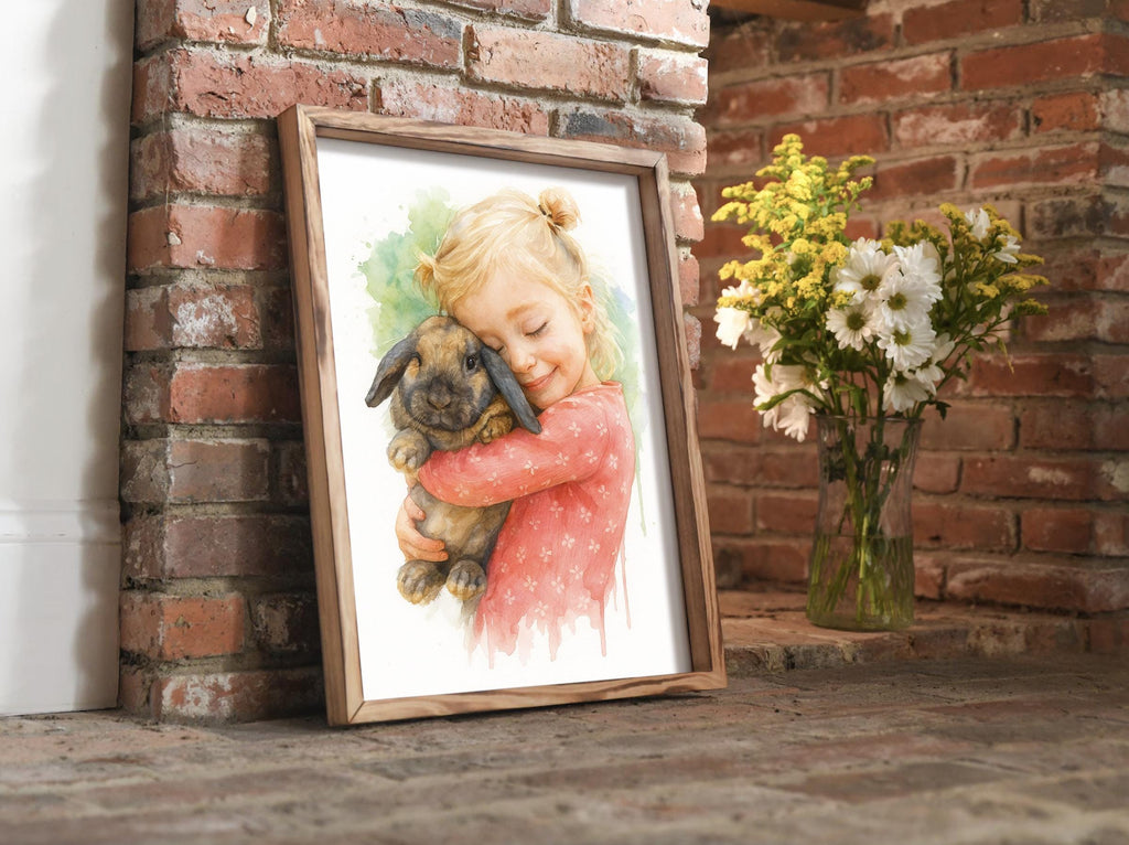 Personalized Pet Watercolor Portrait from Photo, Custom Hamster or Ferret Art, Rabbit Guinea Pig Rat Wall Print, Unique Animal Lover Gift
