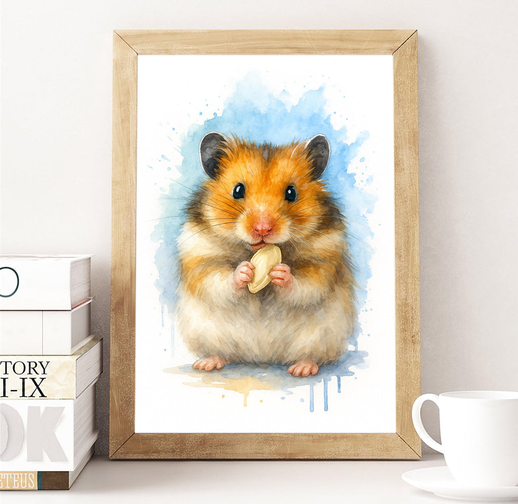 Pet Custom Watercolor Portrait, Personalized Art from Photo, Rabbit Guinea Pig Ferret Hamster Rat Print, Unique Gift for Pet Lovers