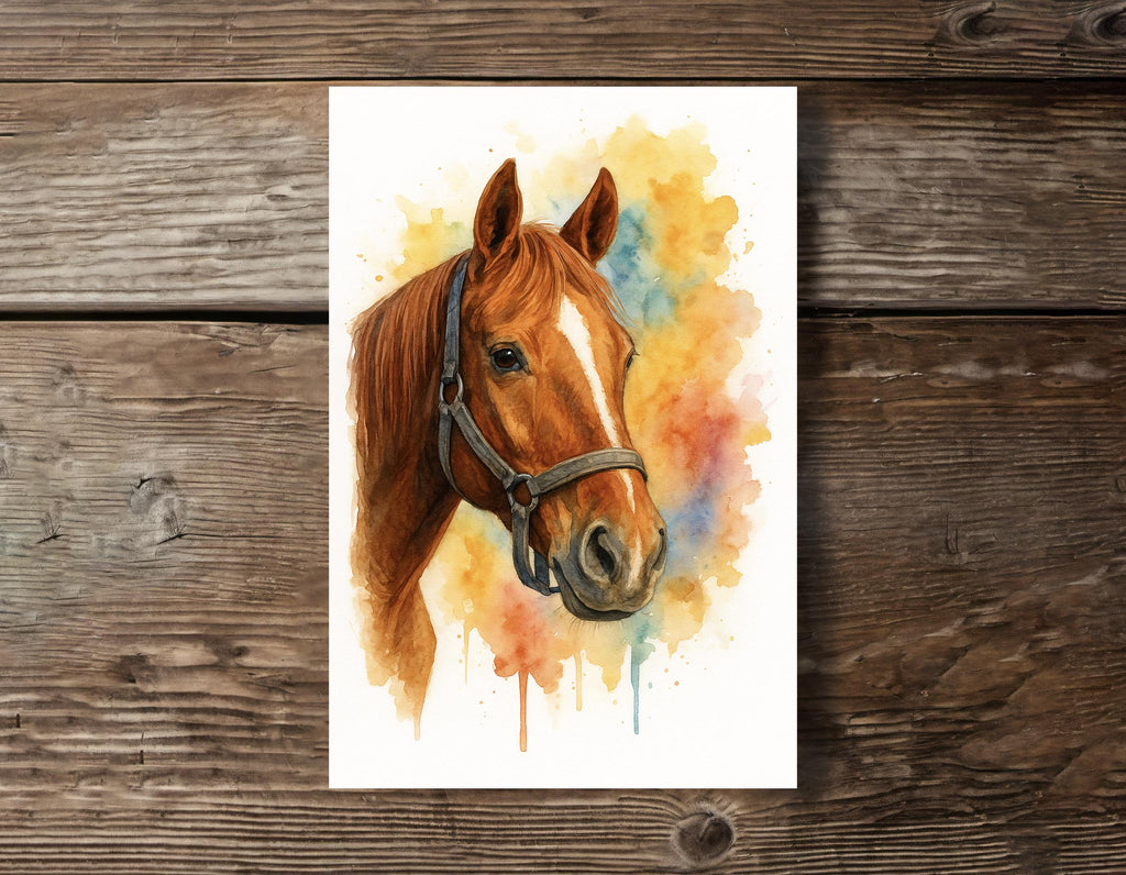Custom Farm Animal Pet Watercolor Portrait from Photo, Horse Goat Pig Cow Print, Personalized Country Art, Rustic Barn Home Decor Gift