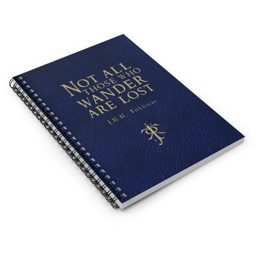 Tolkien Quote Spiral Travel Journal - Ruled Line Notebook, Fantasy Quote, Gift for Traveler, Adventure Diary