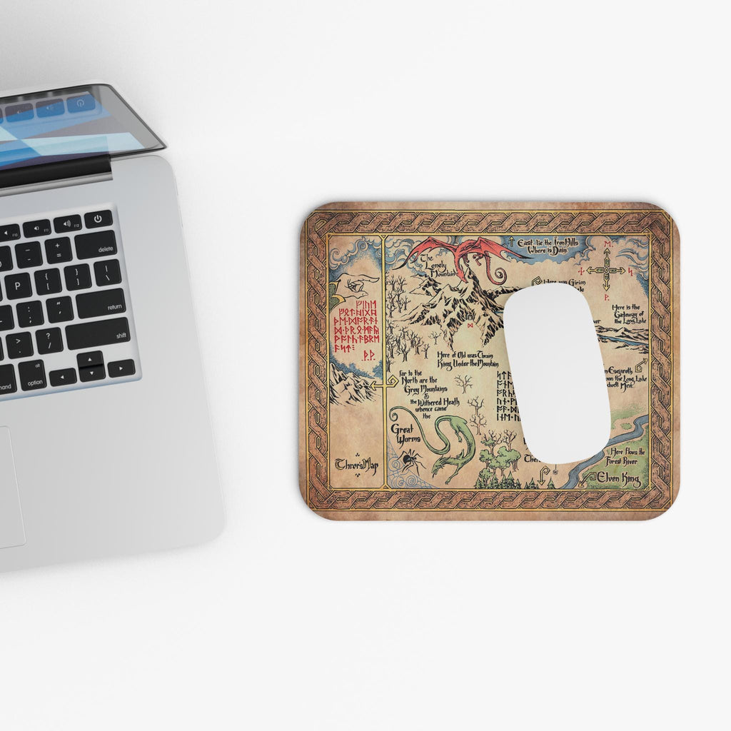 Hobbit Map Tolkien Mouse Pad, Fantasy Adventure Mousepad, Nerdy Bookish Decor, Desk Accessory, Ideal Gift for Gamers, Unique Office Decor