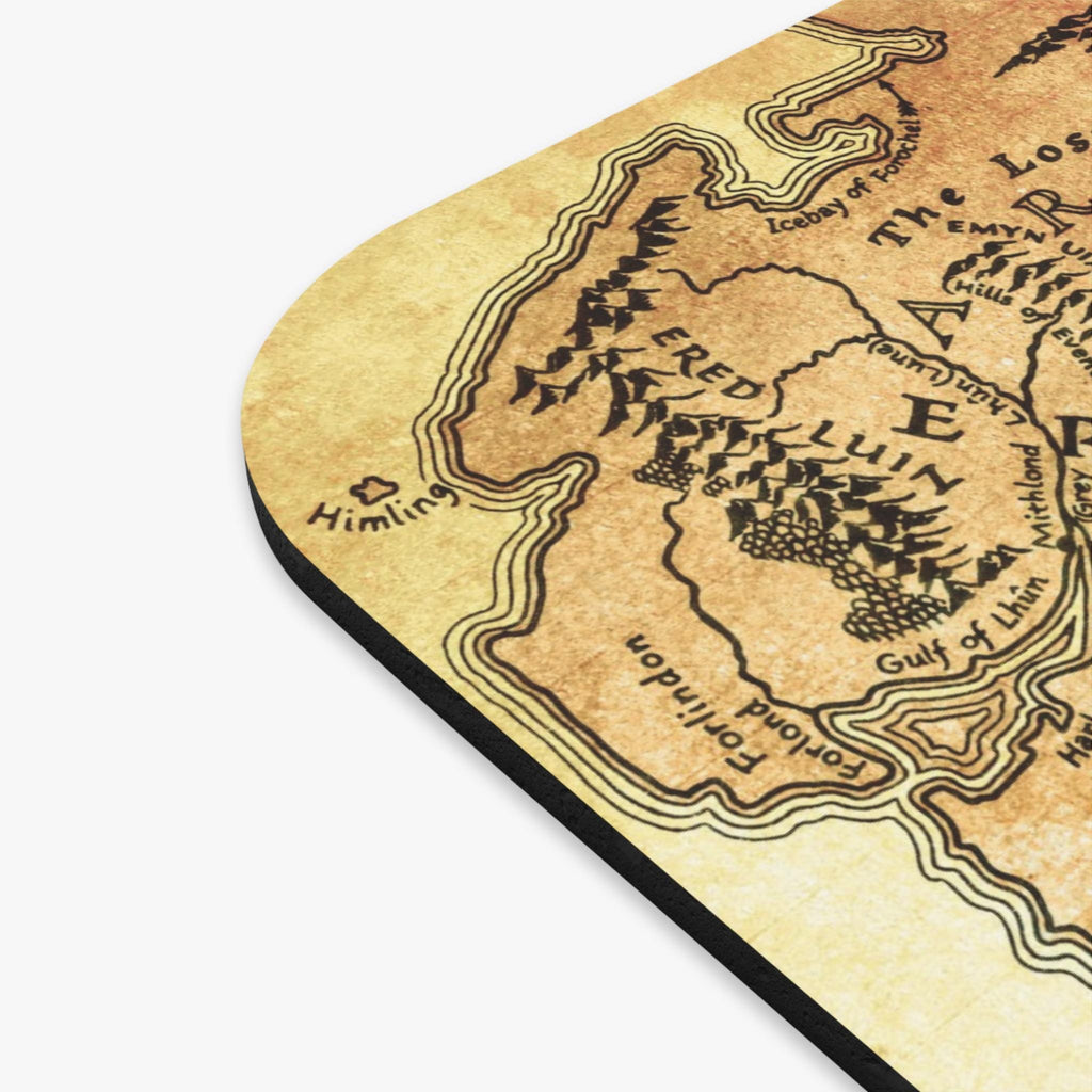 Tolkien Fantasy Map Mouse Pad, Fantasy Adventure Mousepad, Nerdy Bookish Decor, Desk Accessory, Ideal Gift for Gamers, Unique Office Decor