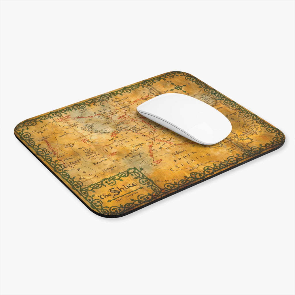 Shire Fantasy Map Mouse Pad, Tolkien Adventure Mousepad, Nerdy Bookish Decor, Desk Accessory, Ideal Gift for Gamers, Unique Office Decor