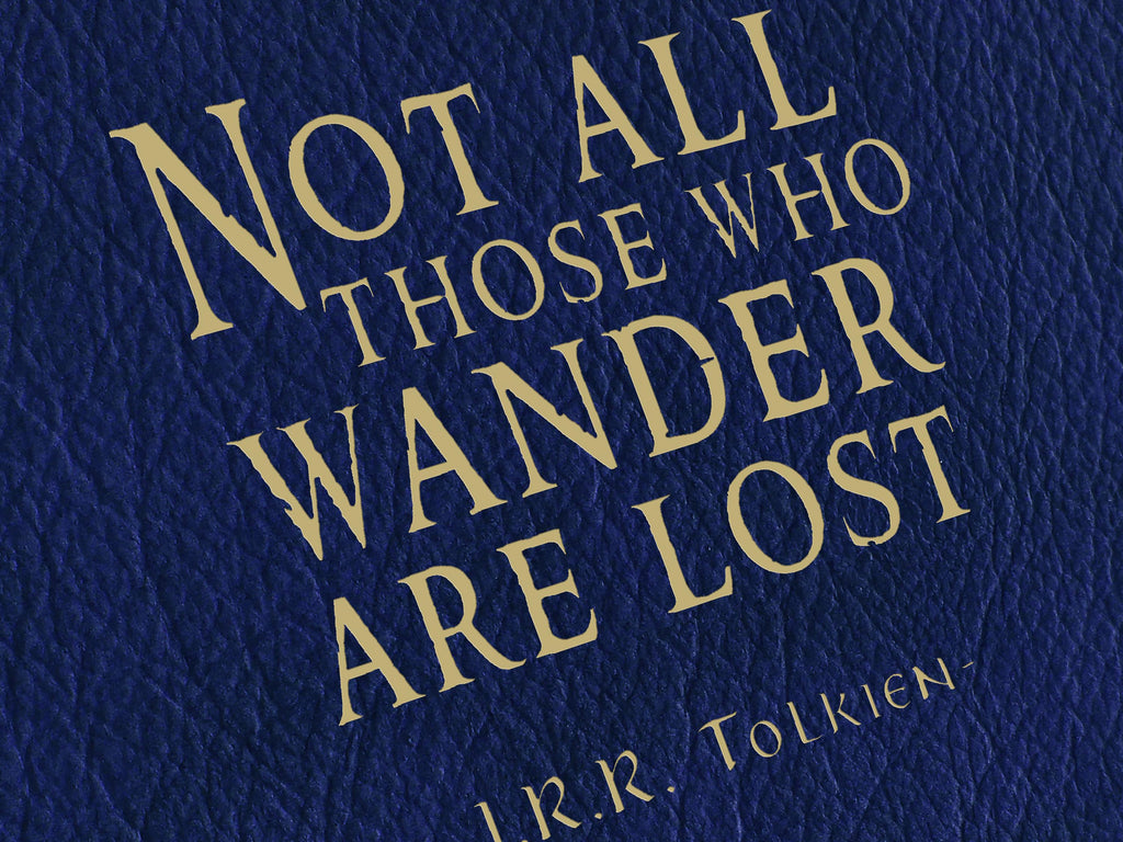 Tolkien Quote Spiral Travel Journal - Ruled Line Notebook, Fantasy Quote, Gift for Traveler, Adventure Diary