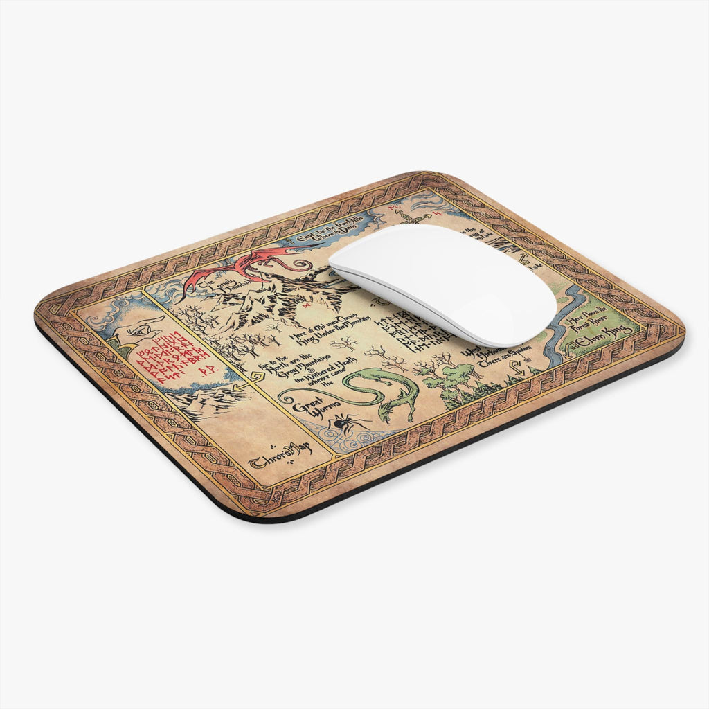 Hobbit Map Tolkien Mouse Pad, Fantasy Adventure Mousepad, Nerdy Bookish Decor, Desk Accessory, Ideal Gift for Gamers, Unique Office Decor