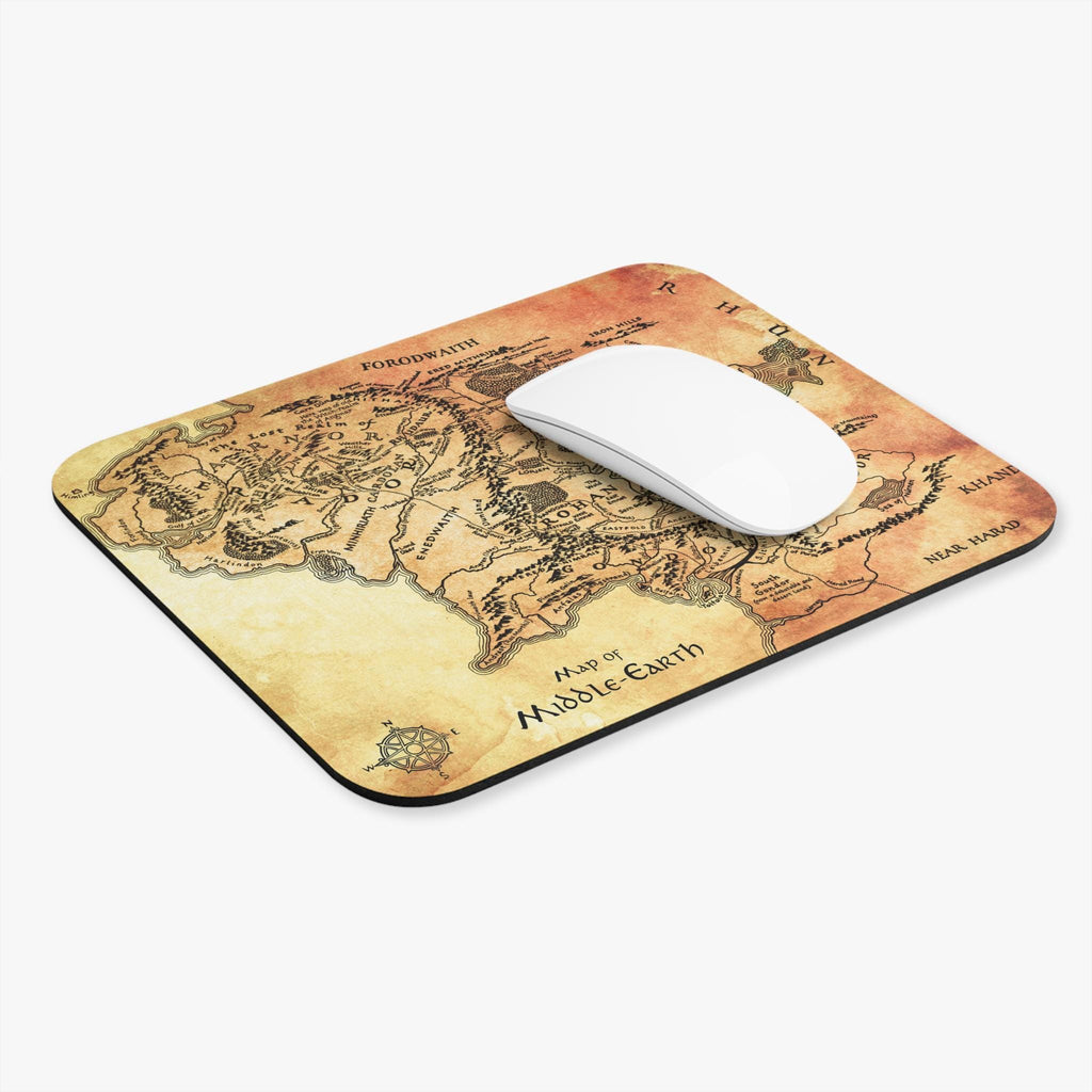 Tolkien Fantasy Map Mouse Pad, Fantasy Adventure Mousepad, Nerdy Bookish Decor, Desk Accessory, Ideal Gift for Gamers, Unique Office Decor