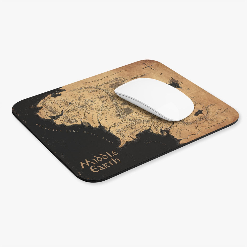 Tolkien Fantasy Map Mouse Pad, Fantasy Adventure Mousepad, Nerdy Bookish Decor, Desk Accessory, Ideal Gift for Gamers, Unique Office Decor