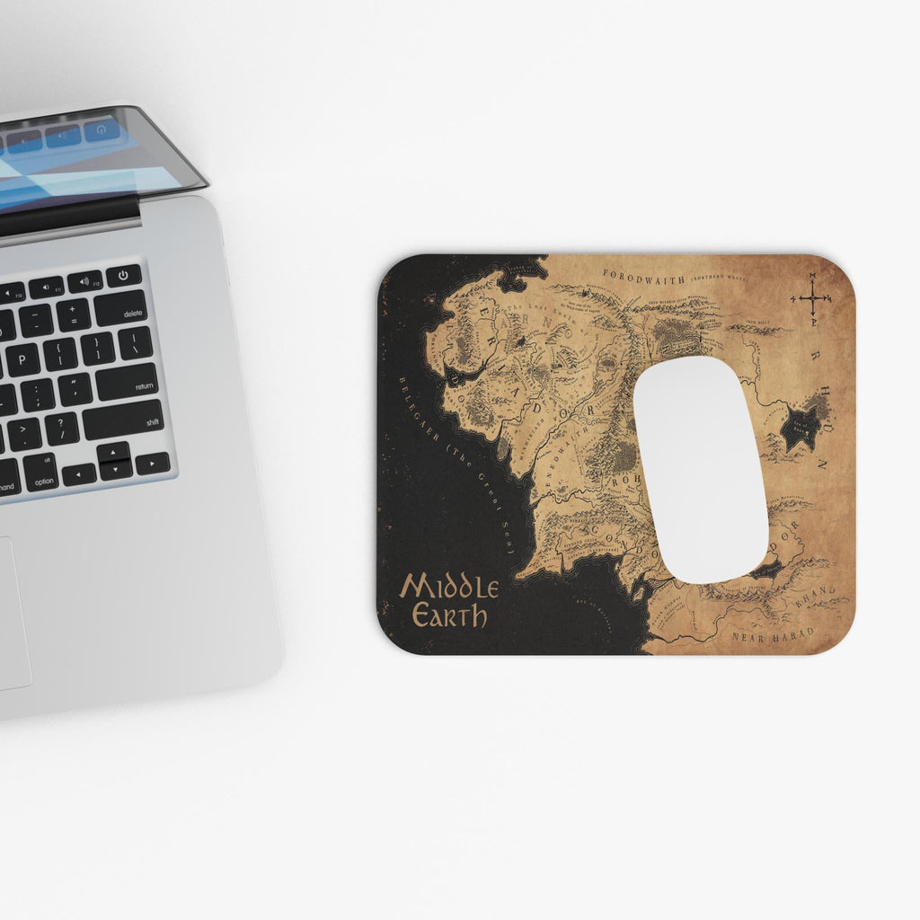 Tolkien Fantasy Map Mouse Pad, Fantasy Adventure Mousepad, Nerdy Bookish Decor, Desk Accessory, Ideal Gift for Gamers, Unique Office Decor