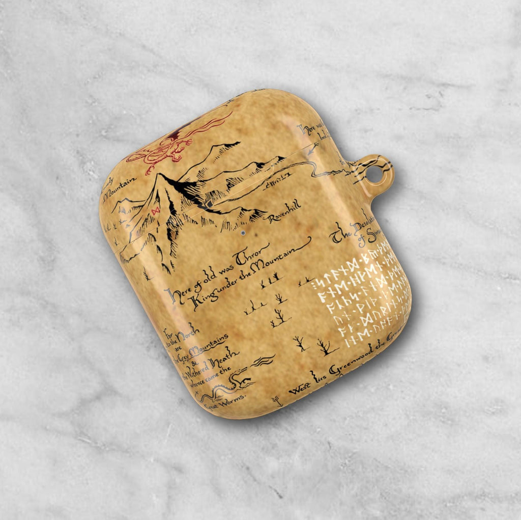 Hobbit Map AirPods Case, Tolkien Fantasy AirPods Pro Case iPhone Accessories