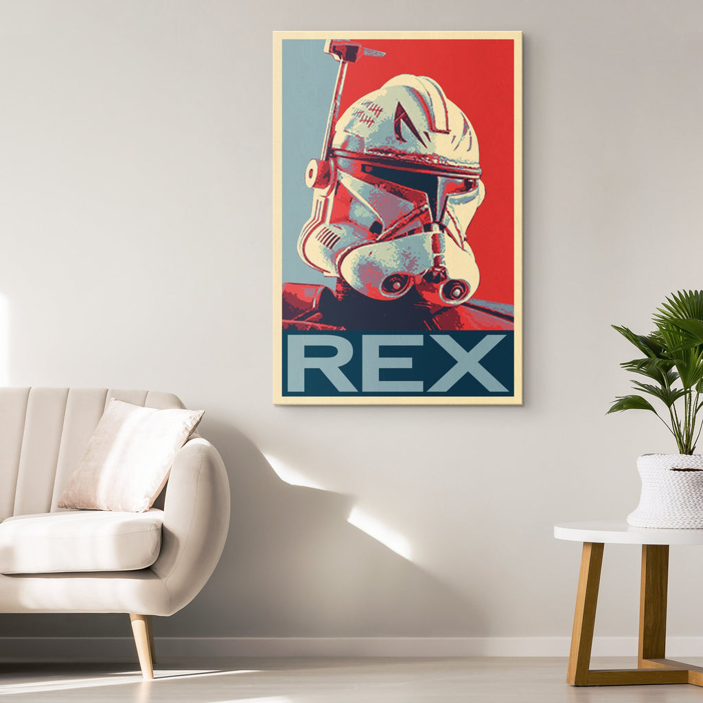 Captain Rex Pop Art Illustration - Star Wars Clone Wars Home Decor in Poster Print or Canvas Art