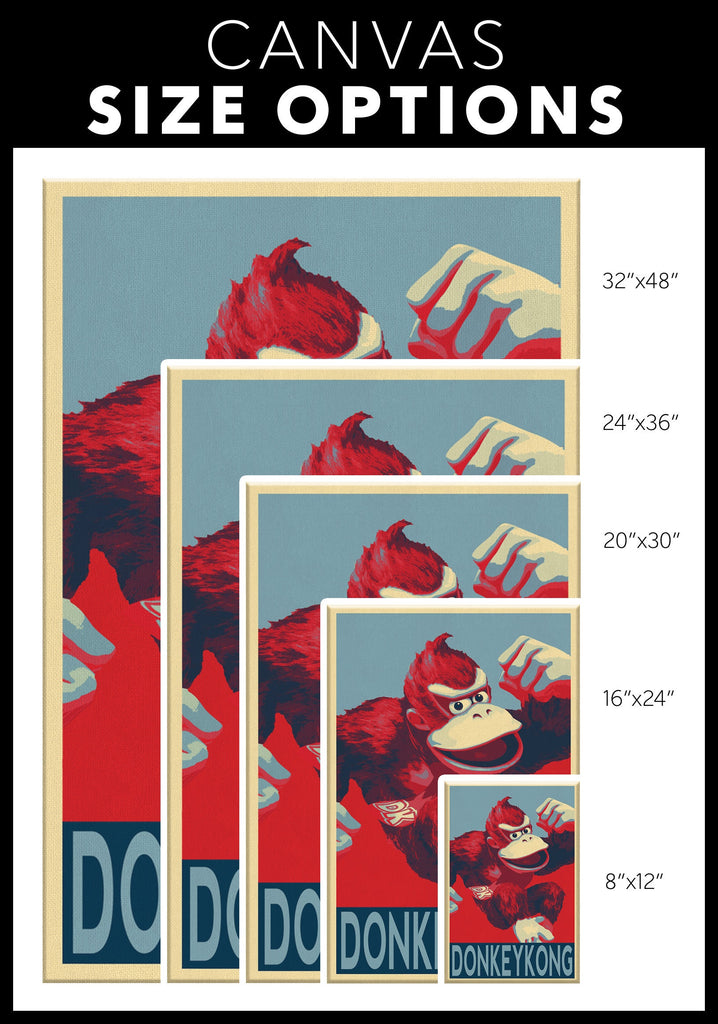 Donkey Kong Pop Art Illustration - Video Game Home Decor in Poster Print or Canvas Art