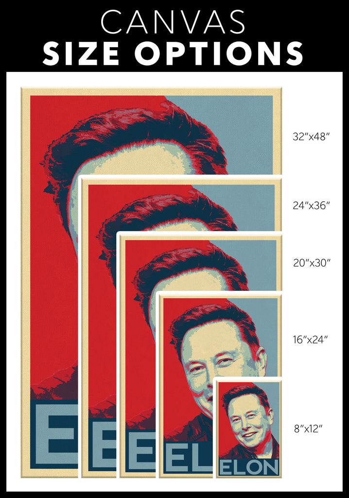 Elon Musk Pop Art Illustration - Tesla Entrepreneur Home Decor in Poster Print or Canvas Art