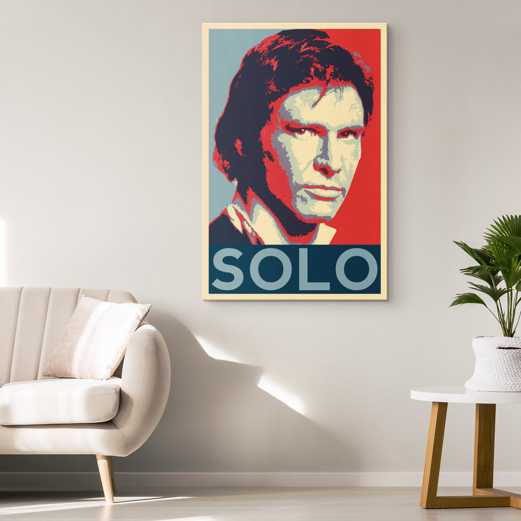 Han Solo Pop Art Illustration - Star Wars Home Decor in Poster Print or Canvas Art