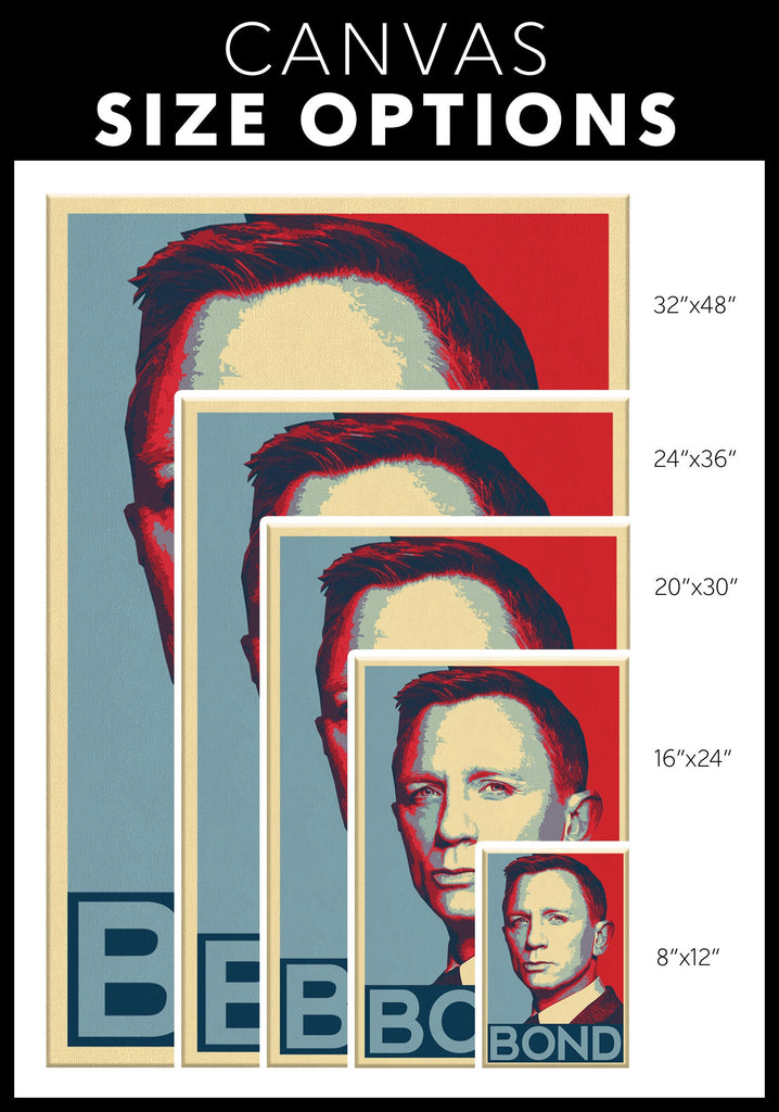 James Bond Daniel Craig Pop Art Illustration - 007 Home Decor in Poster Print or Canvas Art