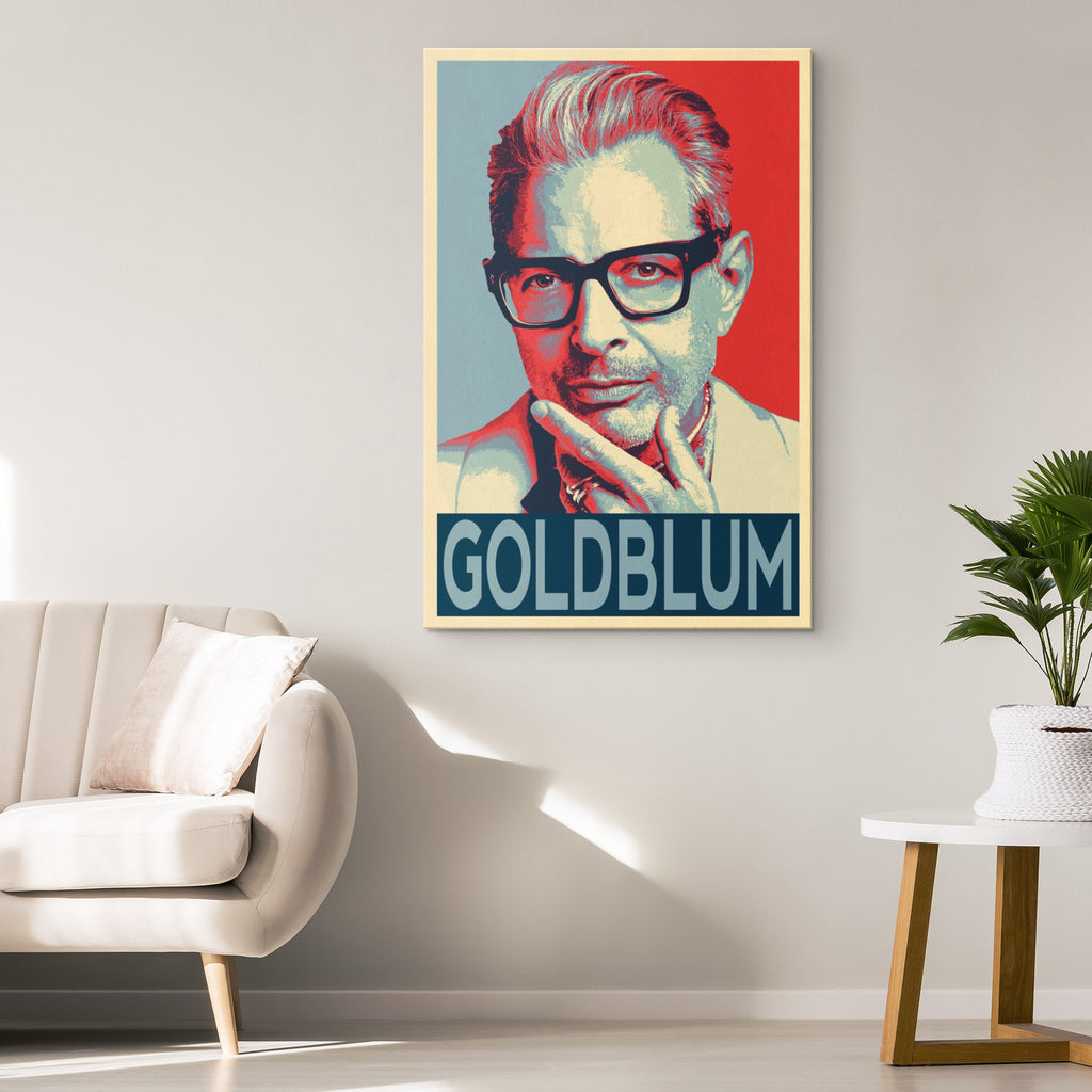 Jeff Goldblum Pop Art Illustration - Celebrity Home Decor in Poster Print or Canvas Art