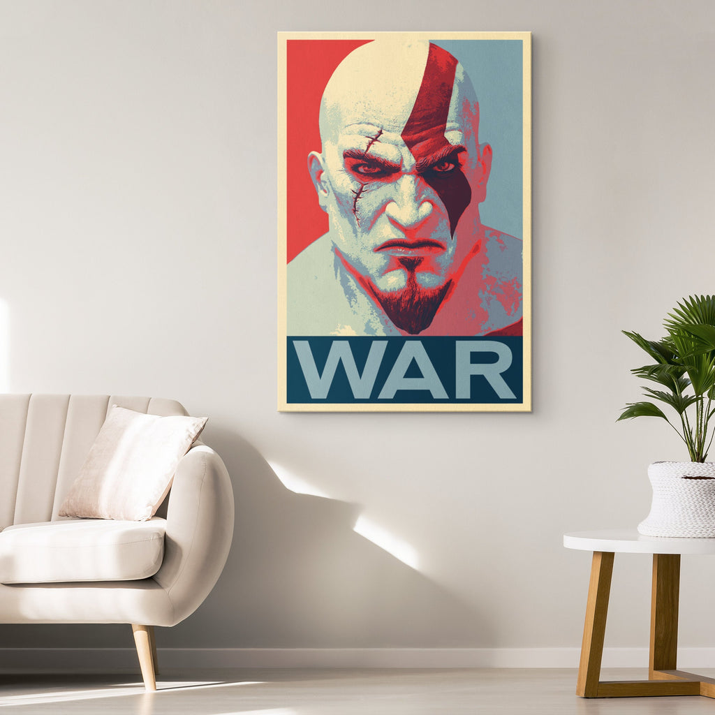 Kratos from God of War Pop Art Illustration - Video Game Home Decor in Poster Print or Canvas Art