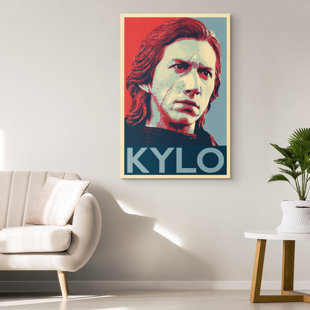 Kylo Ren Pop Art Illustration - Star Wars Home Decor in Poster Print or Canvas Art