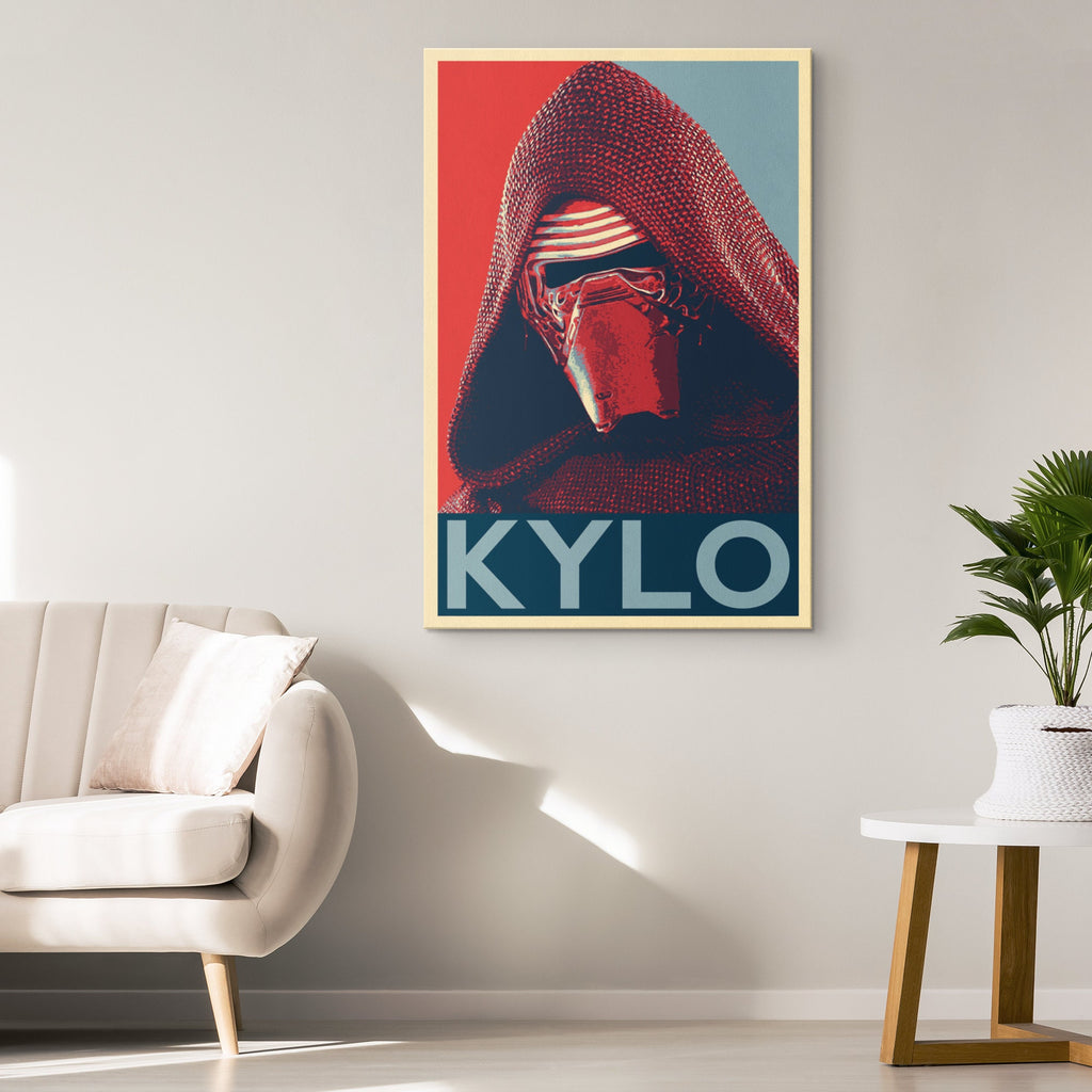 Kylo Ren Pop Art Illustration - Star Wars Home Decor in Poster Print or Canvas Art