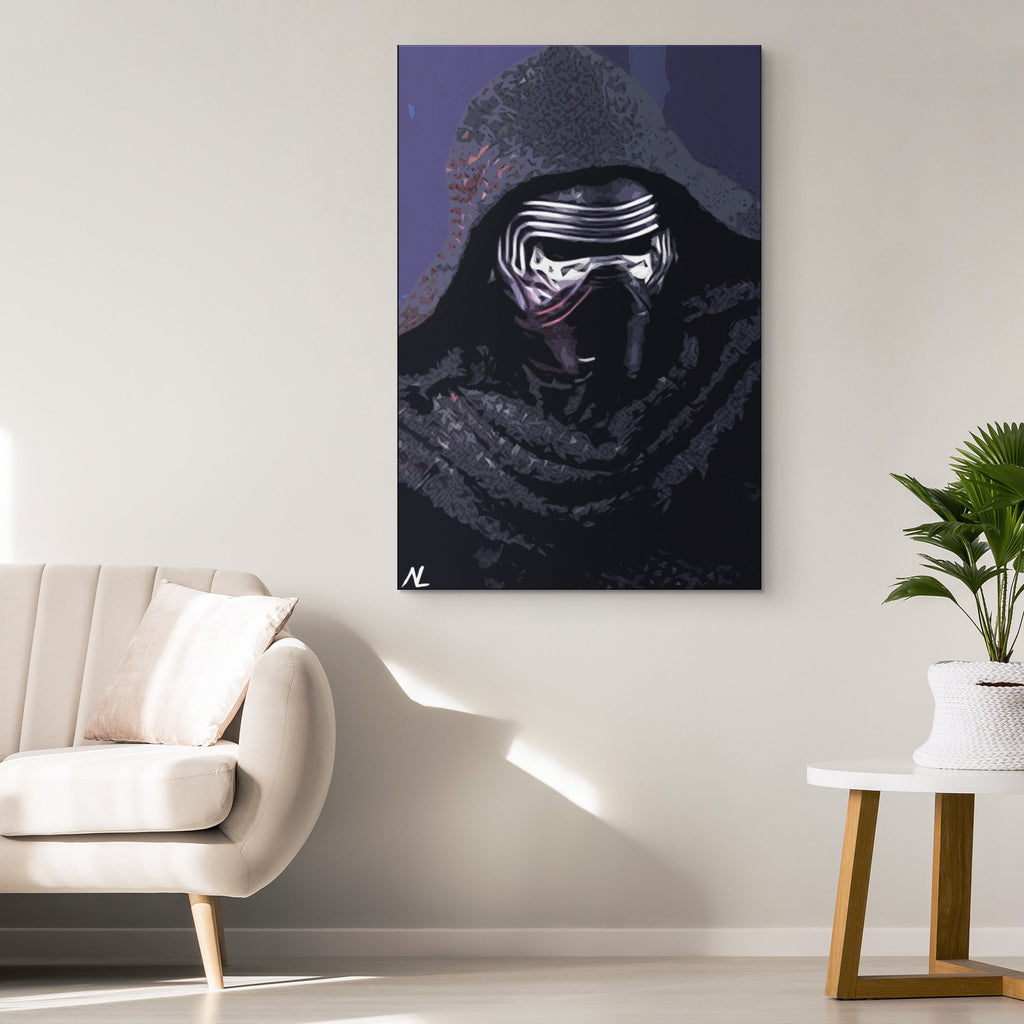 Kylo Ren Pop Art Illustration - Star Wars Home Decor in Poster Print or Canvas Art