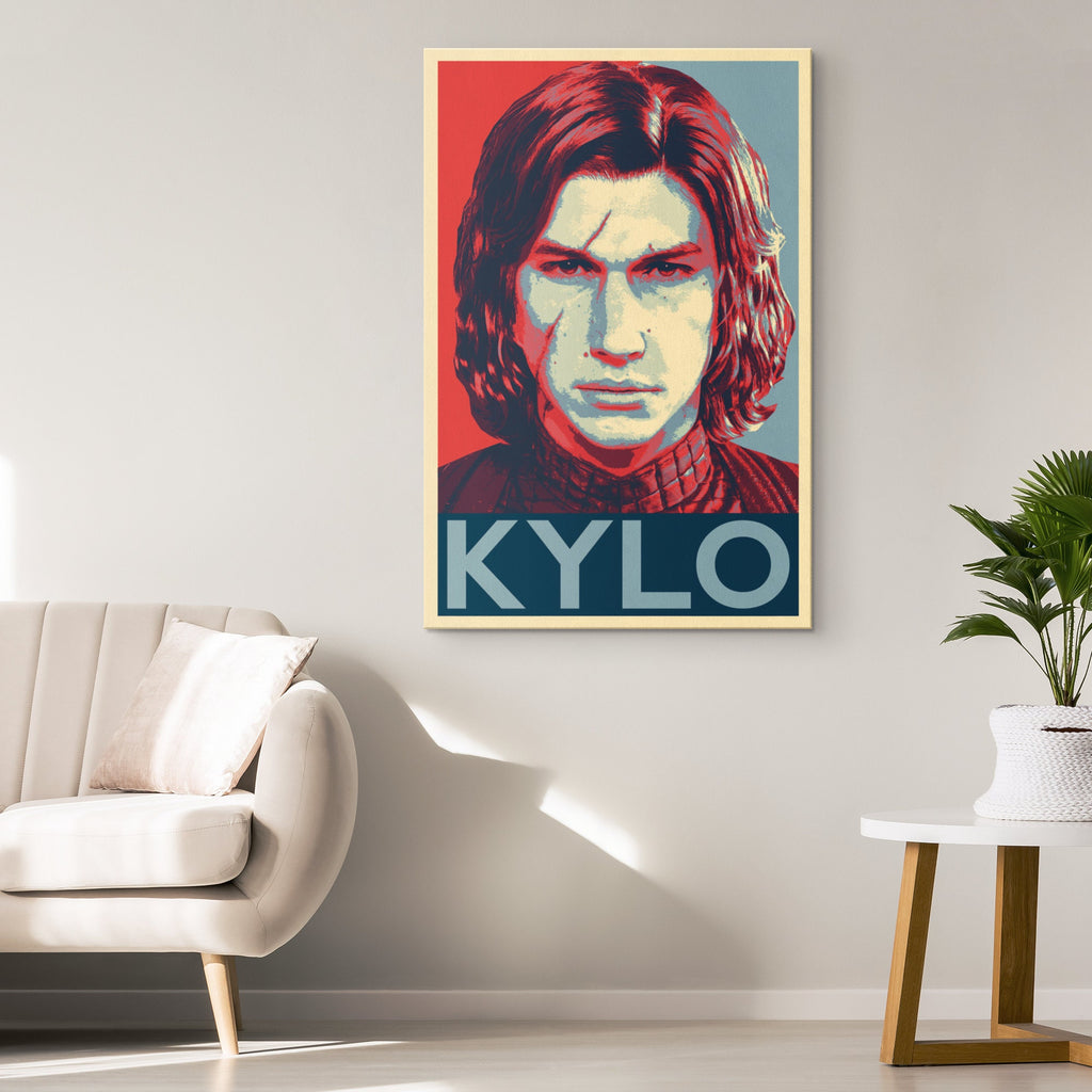 Kylo Ren Pop Art Illustration - Star Wars Home Decor in Poster Print or Canvas Art